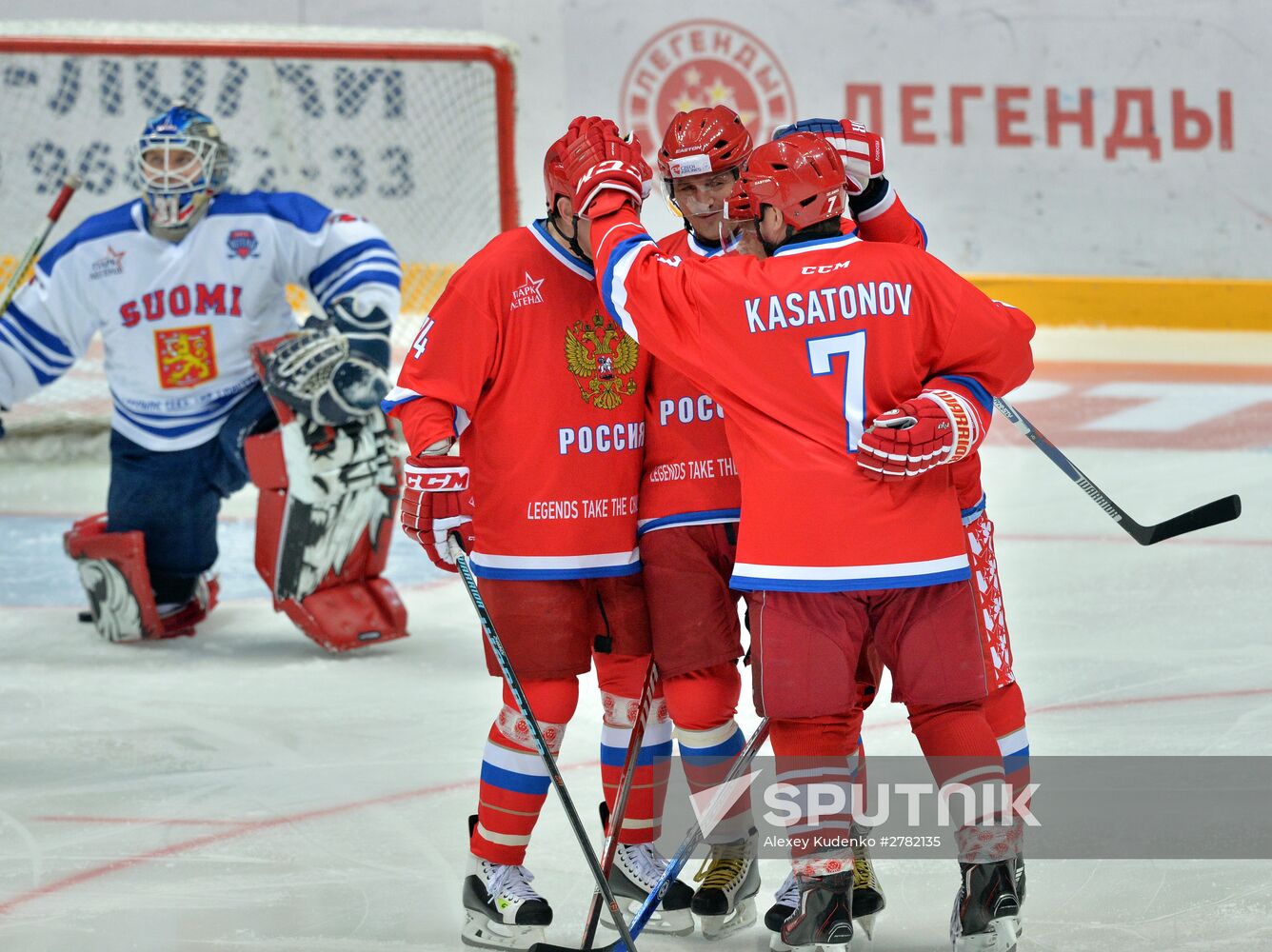 Hockey. World Legends Hockey League. Russia vs Finland