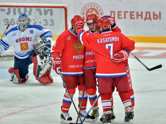 Hockey. World Legends Hockey League. Russia vs Finland