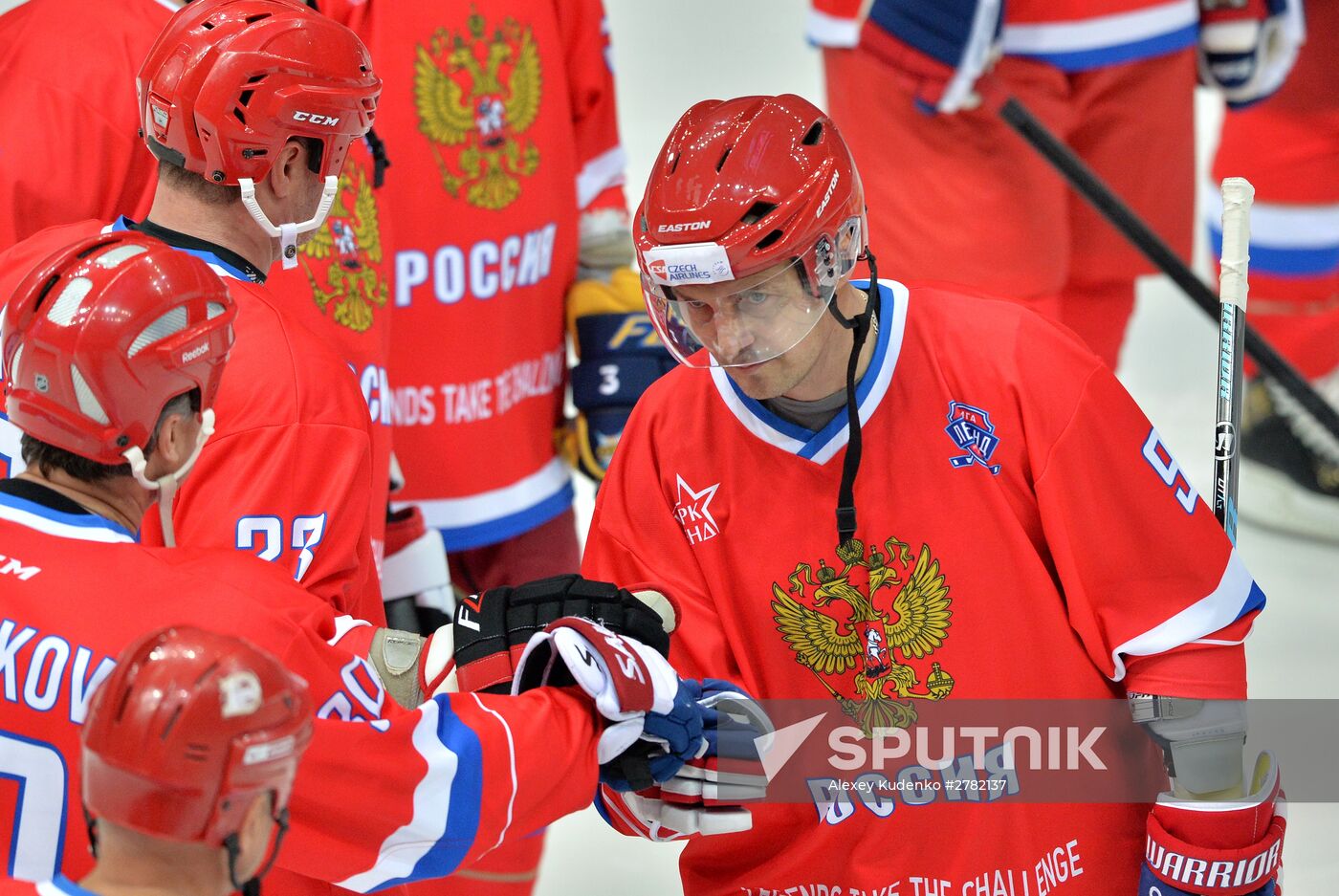Hockey. World Legends Hockey League. Russia vs Finland