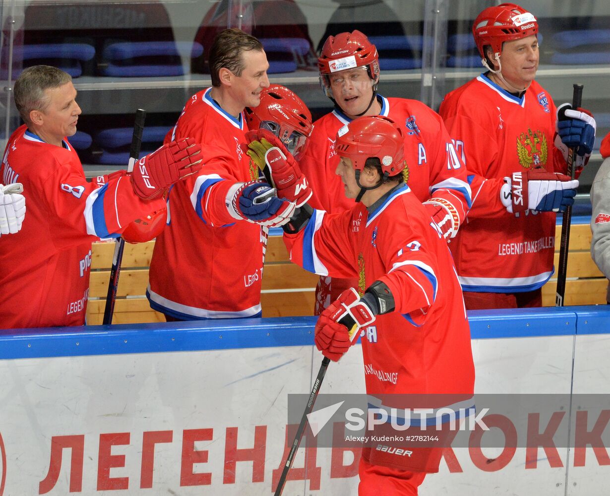 Hockey. World Legends Hockey League. Russia vs Finland