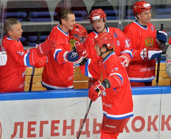 Hockey. World Legends Hockey League. Russia vs Finland
