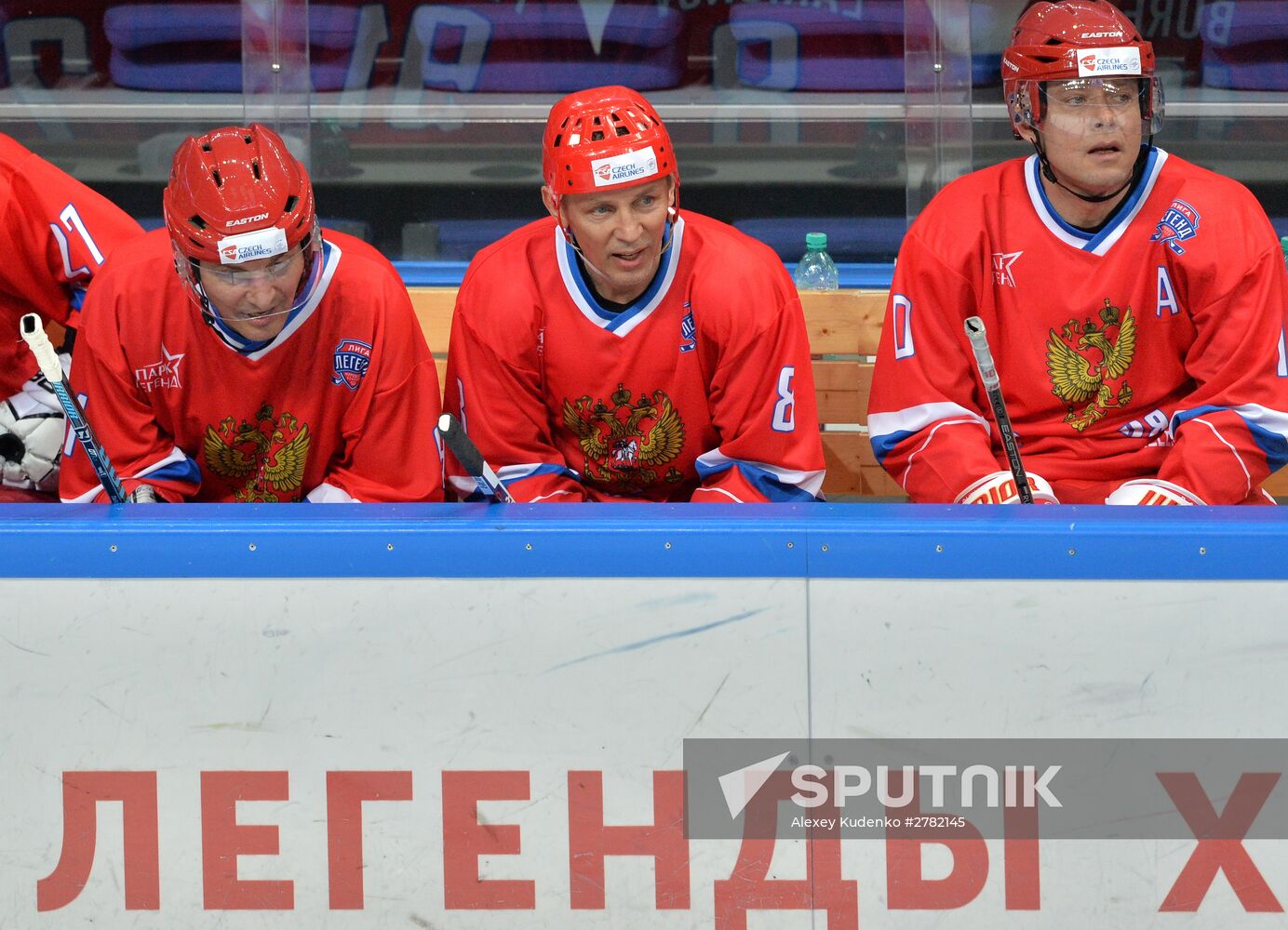 Hockey. World Legends Hockey League. Russia vs Finland