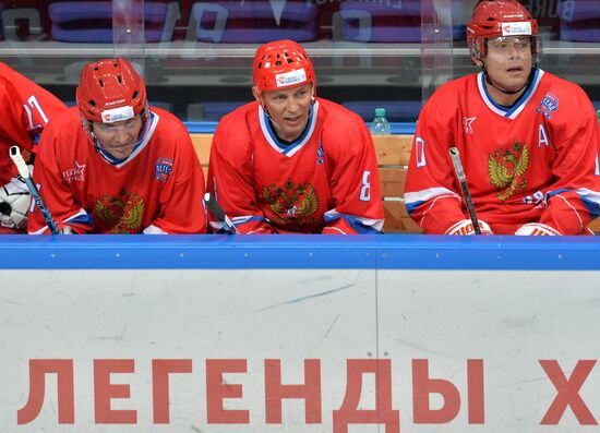 Hockey. World Legends Hockey League. Russia vs Finland