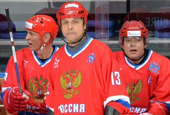 Hockey. World Legends Hockey League. Russia vs Finland