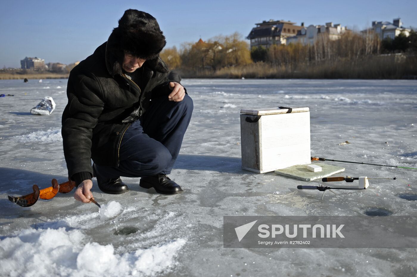 Winter fishing in Donetsk