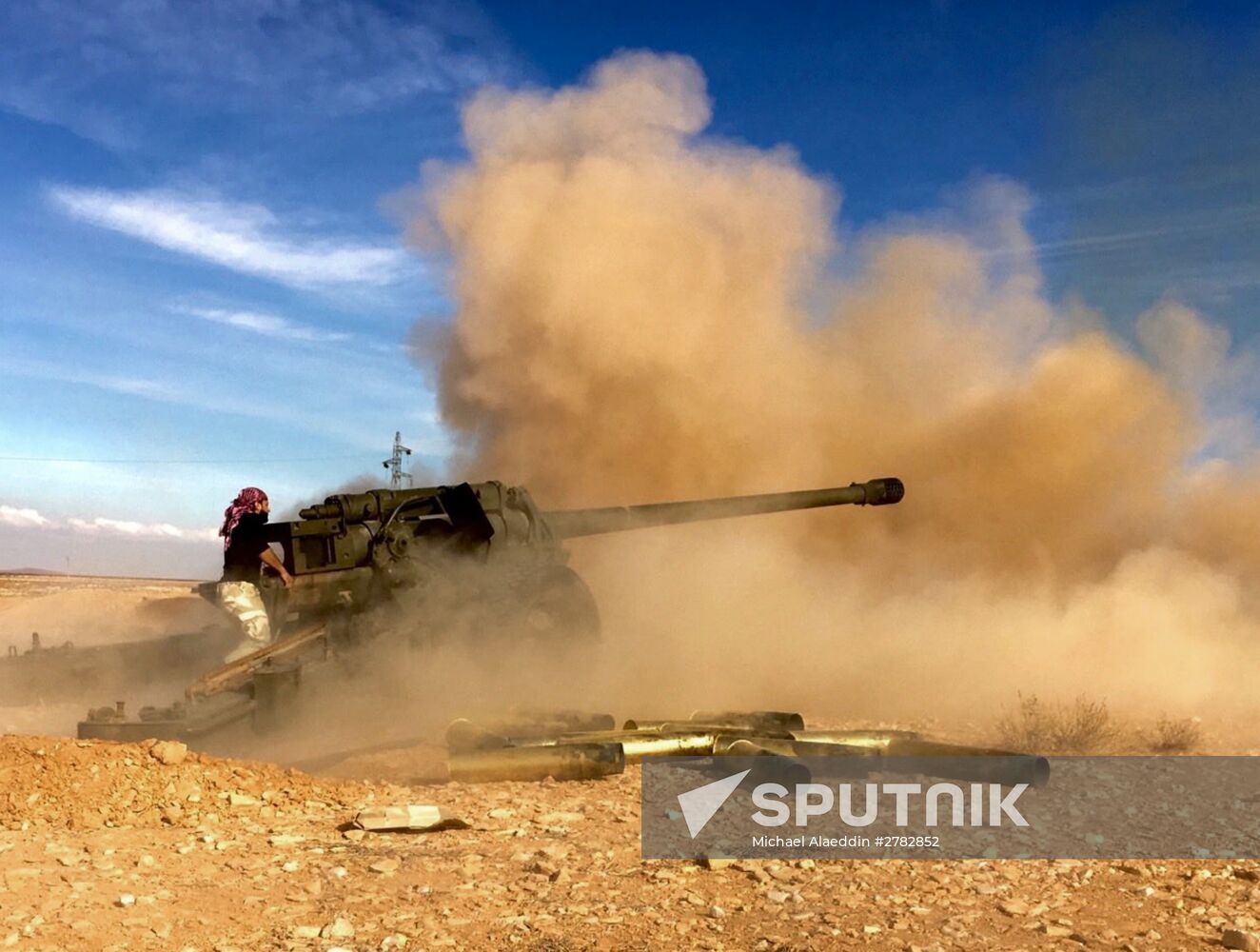 Syrian self-defense fighters in Sadad, Syria's Homs Province