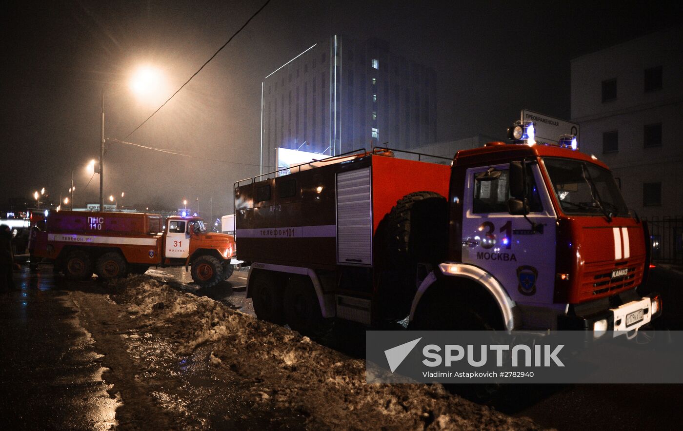 Fire at sewing enterprise in eastern Moscow