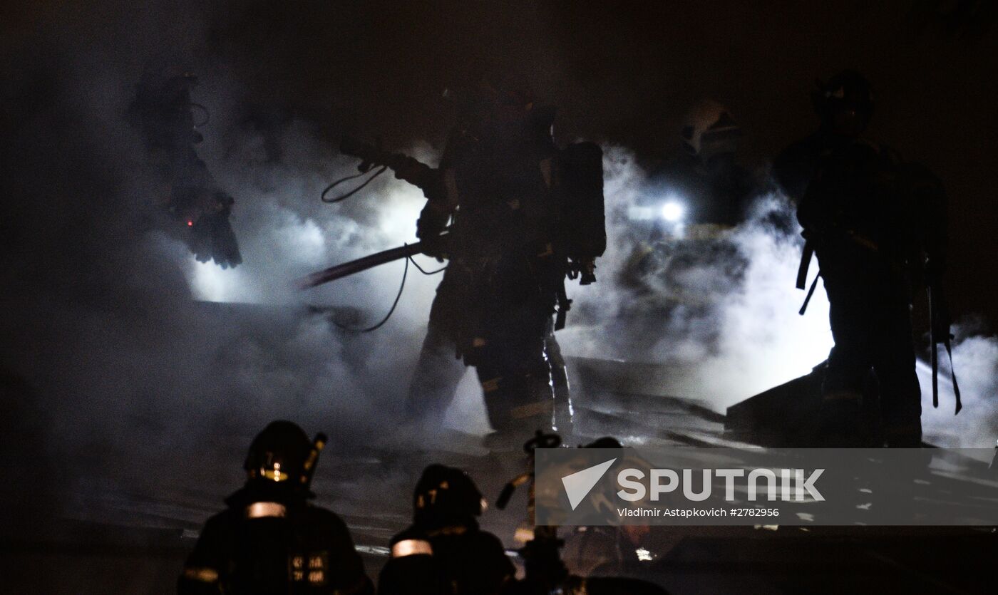 Fire at sewing enterprise in eastern Moscow