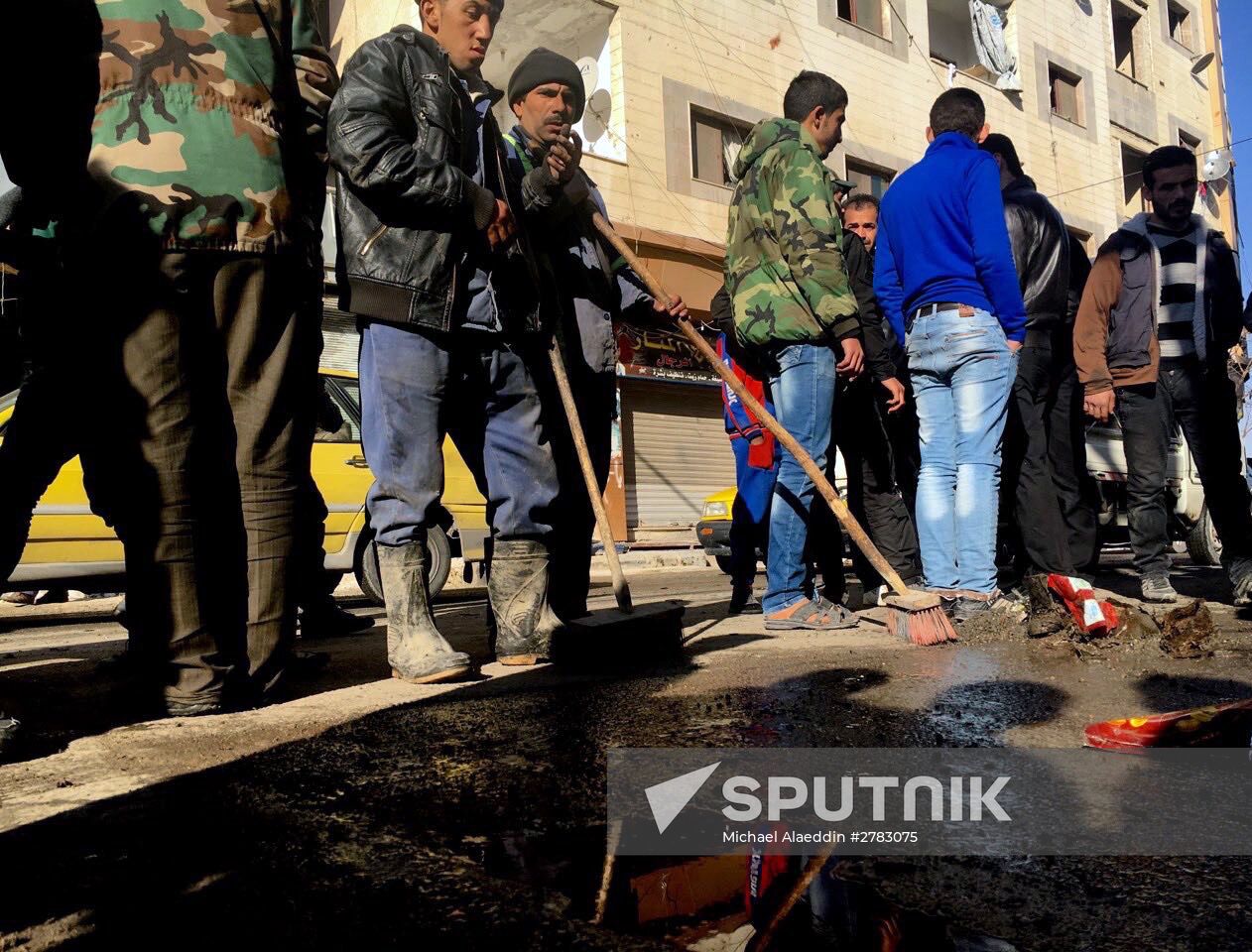 Aftermath of double terror attack in Sayyidah Zaynab, Damascus