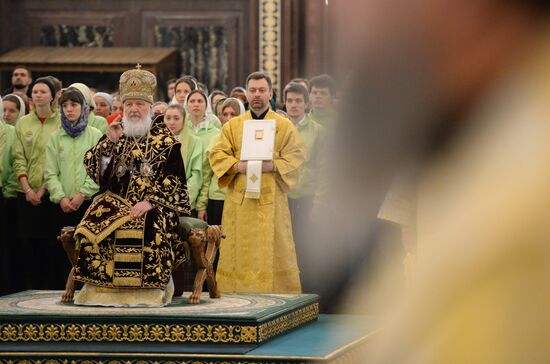 Patriarch Kirill conducts liturgy on his enthronement day