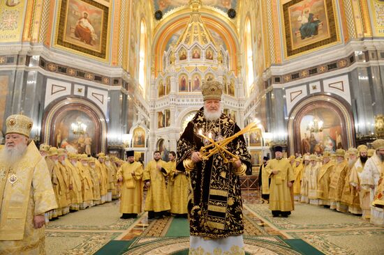 Patriarch Kirill conducts liturgy on his enthronement day