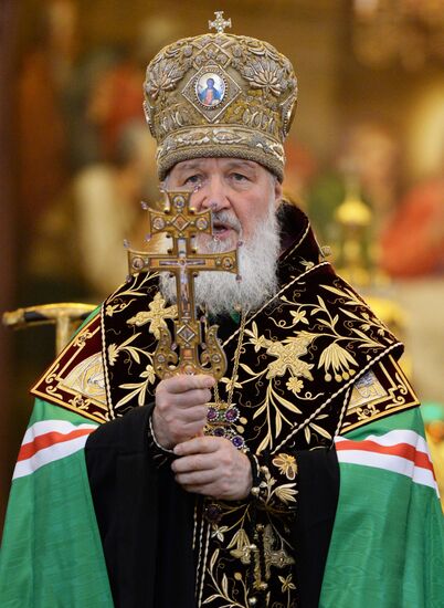 Patriarch Kirill conducts liturgy on his enthronement day