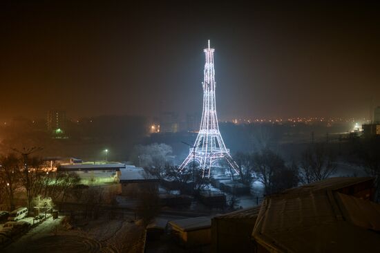 Abakan's improvised Eiffel Tower is, in fact, a cell-phone site