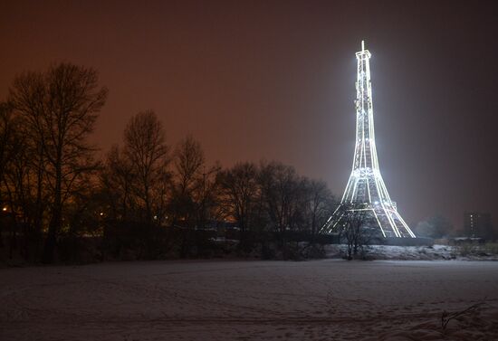 Abakan's improvised Eiffel Tower is, in fact, a cell-phone site