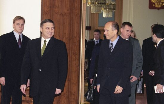 Mikhail Kasyanov and Janez Drovsek