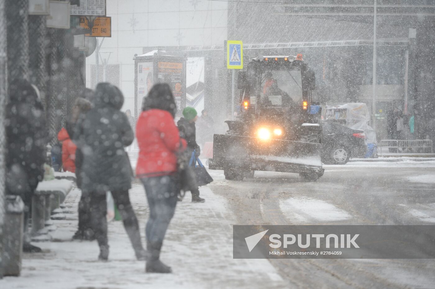 Moscow roads treated with deicing chemicals