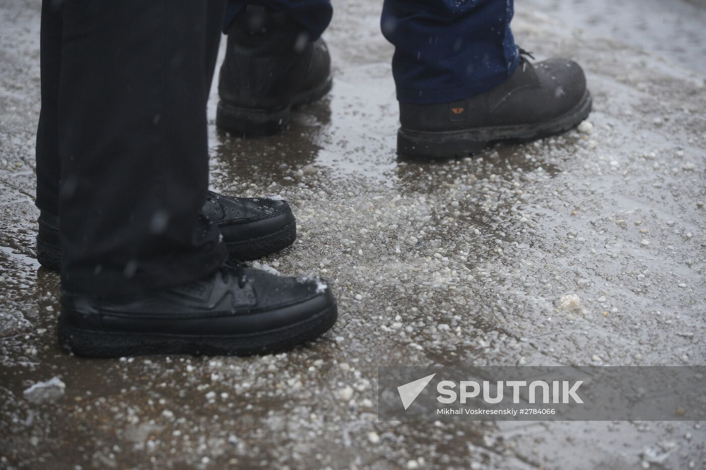 Road deicing in Moscow