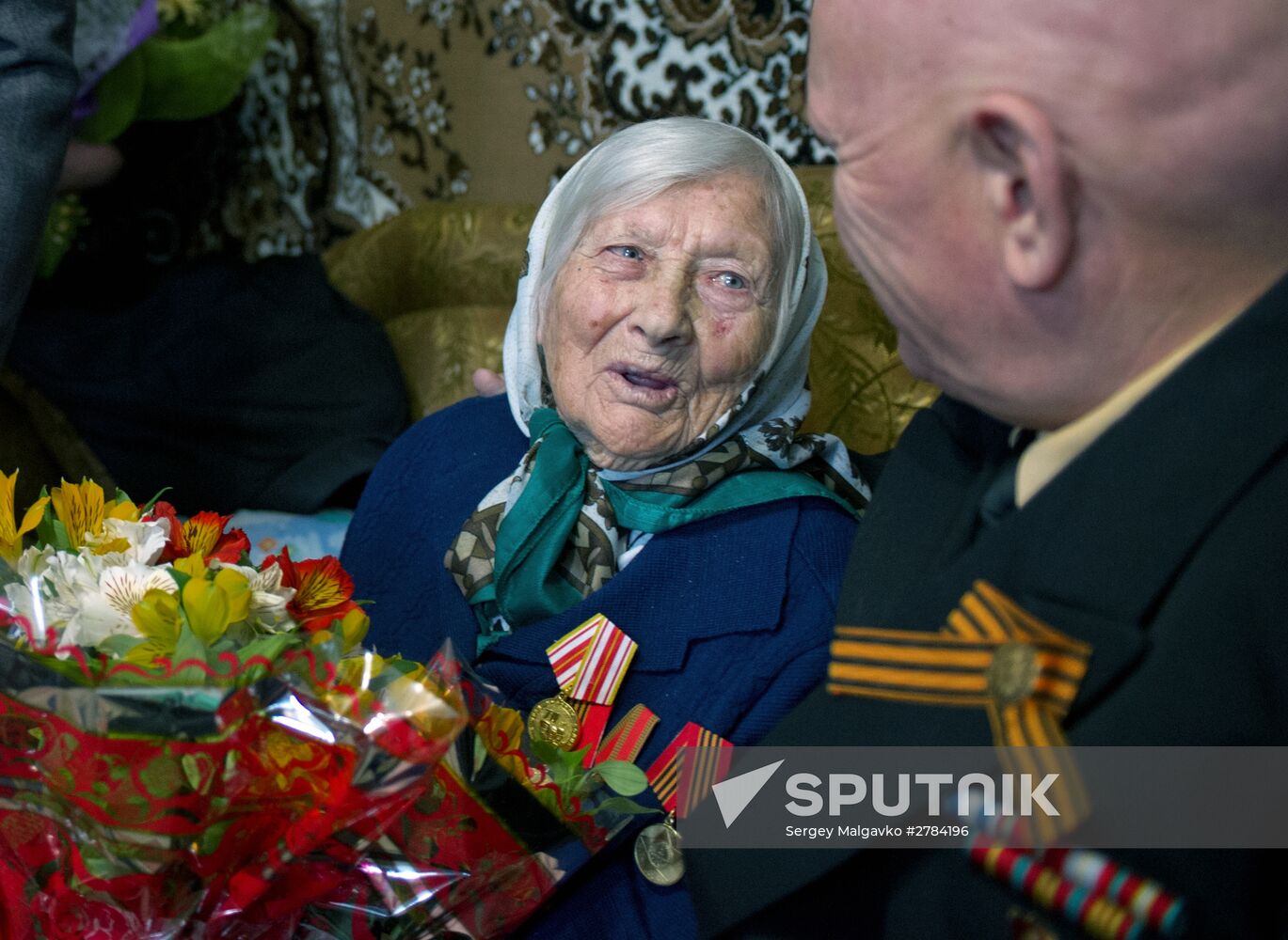 Agafya Dyachkova from Simferopol District on her 106th birthday
