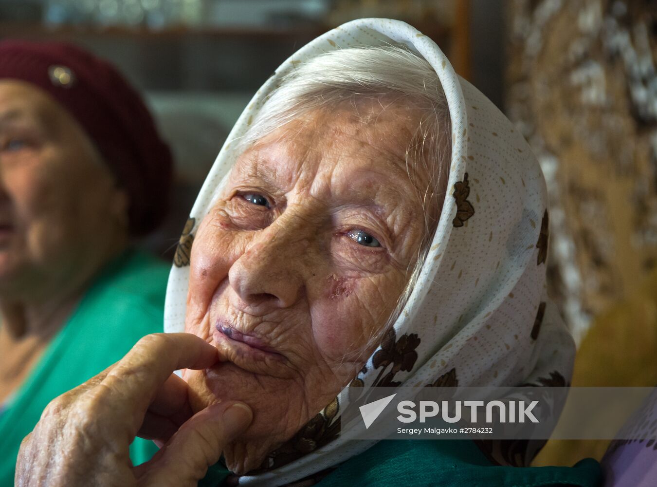 Agafya Dyachkova from Simferopol District on her 106th birthday
