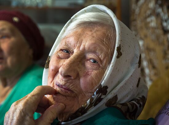Agafya Dyachkova from Simferopol District on her 106th birthday