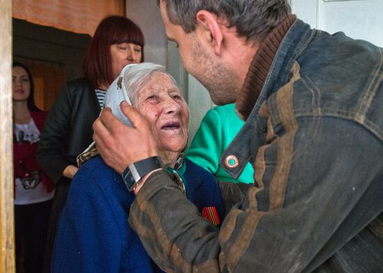 Agafya Dyachkova from Simferopol District on her 106th birthday