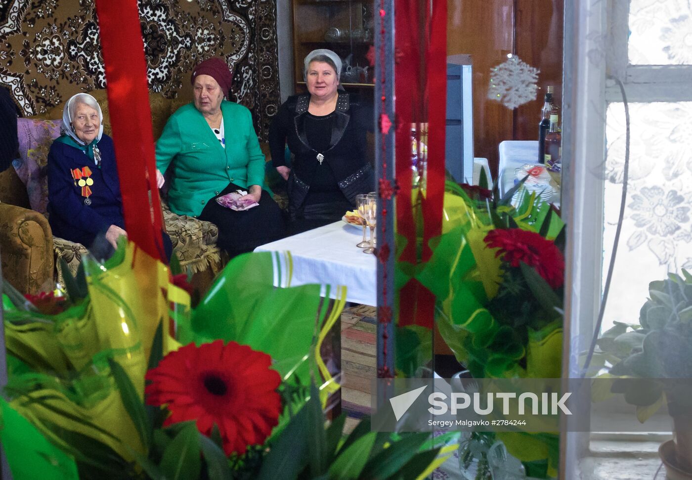 Agafya Dyachkova from Simferopol District on her 106th birthday