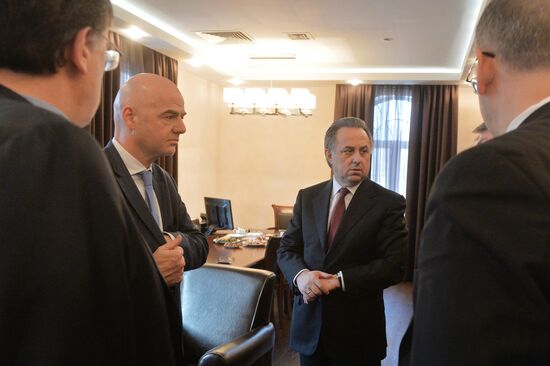 Vitaly Mutko meets with Gianni Infantino in Moscow