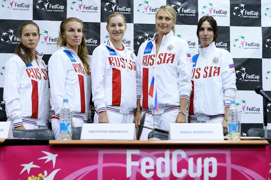 Tennis. Federation Cup. Russia vs. Netherlands. News conference