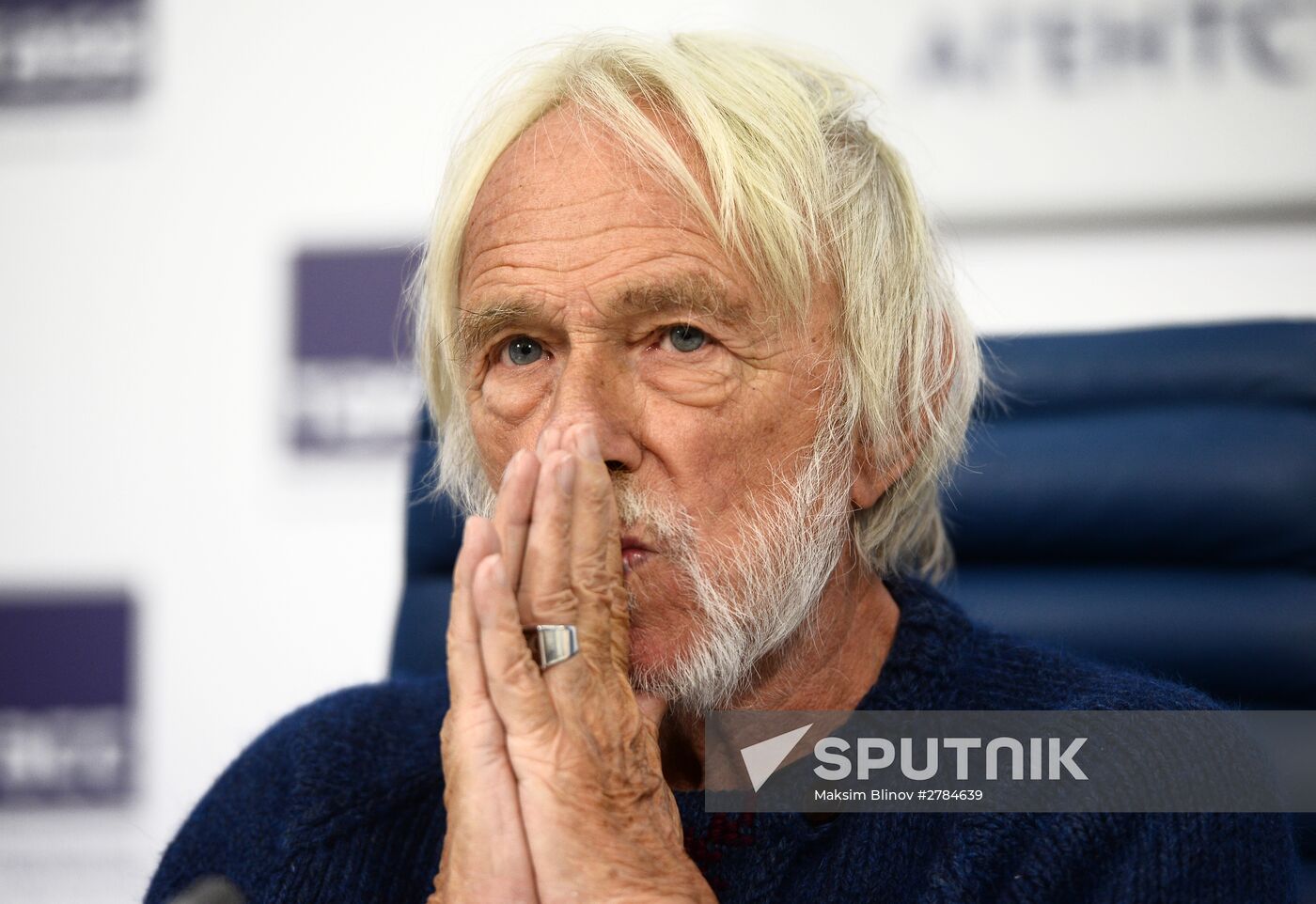 News conference with French actor Pierre Richard
