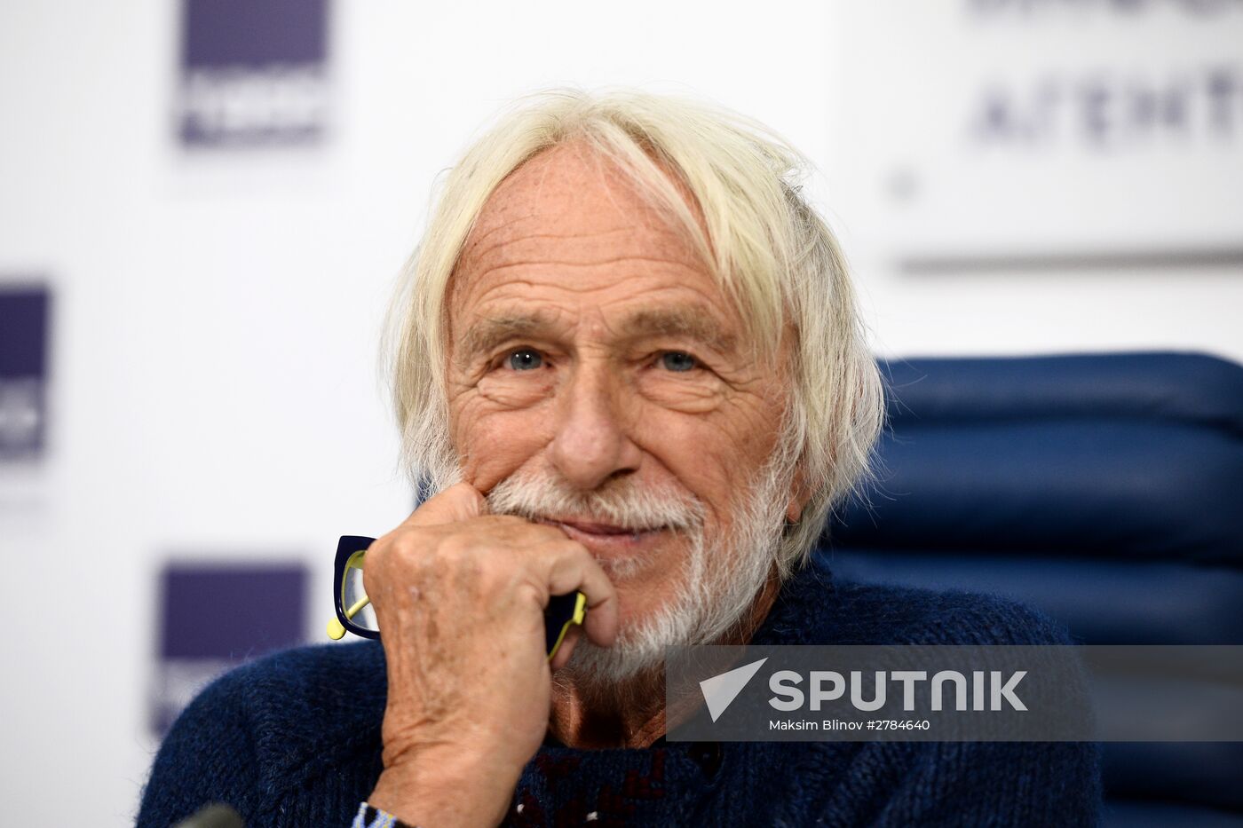 News conference with French actor Pierre Richard