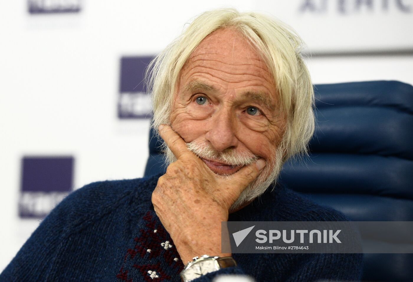 News conference with French actor Pierre Richard