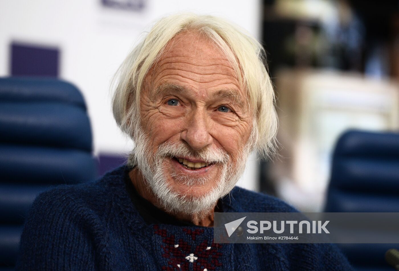 News conference with French actor Pierre Richard