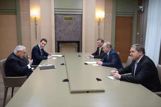 Russian President Vladimir Putin's meeting with former U.S. Secretary of State Henry Kissinger