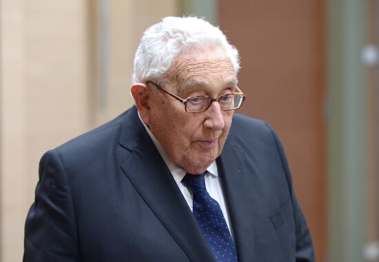 Russian President Vladimir Putin's meeting with former U.S. Secretary of State Henry Kissinger