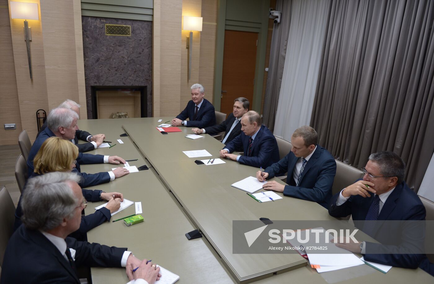 Russian President Vladimir Putin meets with Minister-President of Bavaria Horst Seehofer