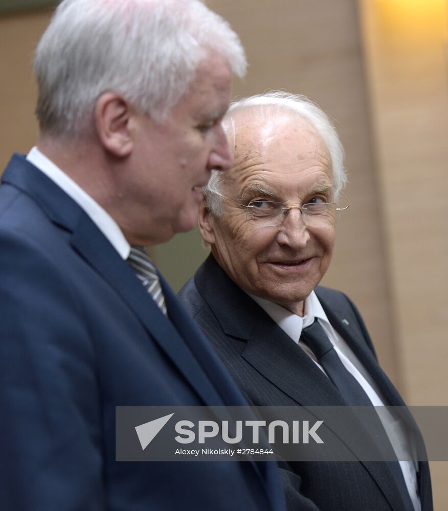 Russian President Vladimir Putin meets with Minister-President of Bavaria Horst Seehofer