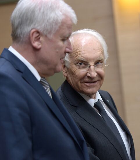 Russian President Vladimir Putin meets with Minister-President of Bavaria Horst Seehofer