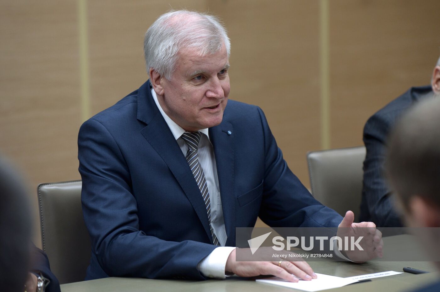 Russian President Vladimir Putin meets with Minister-President of Bavaria Horst Seehofer