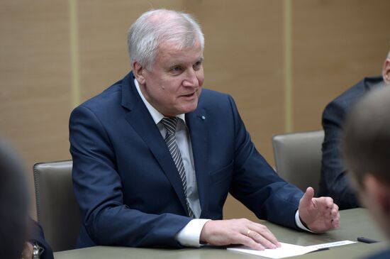 Russian President Vladimir Putin meets with Minister-President of Bavaria Horst Seehofer