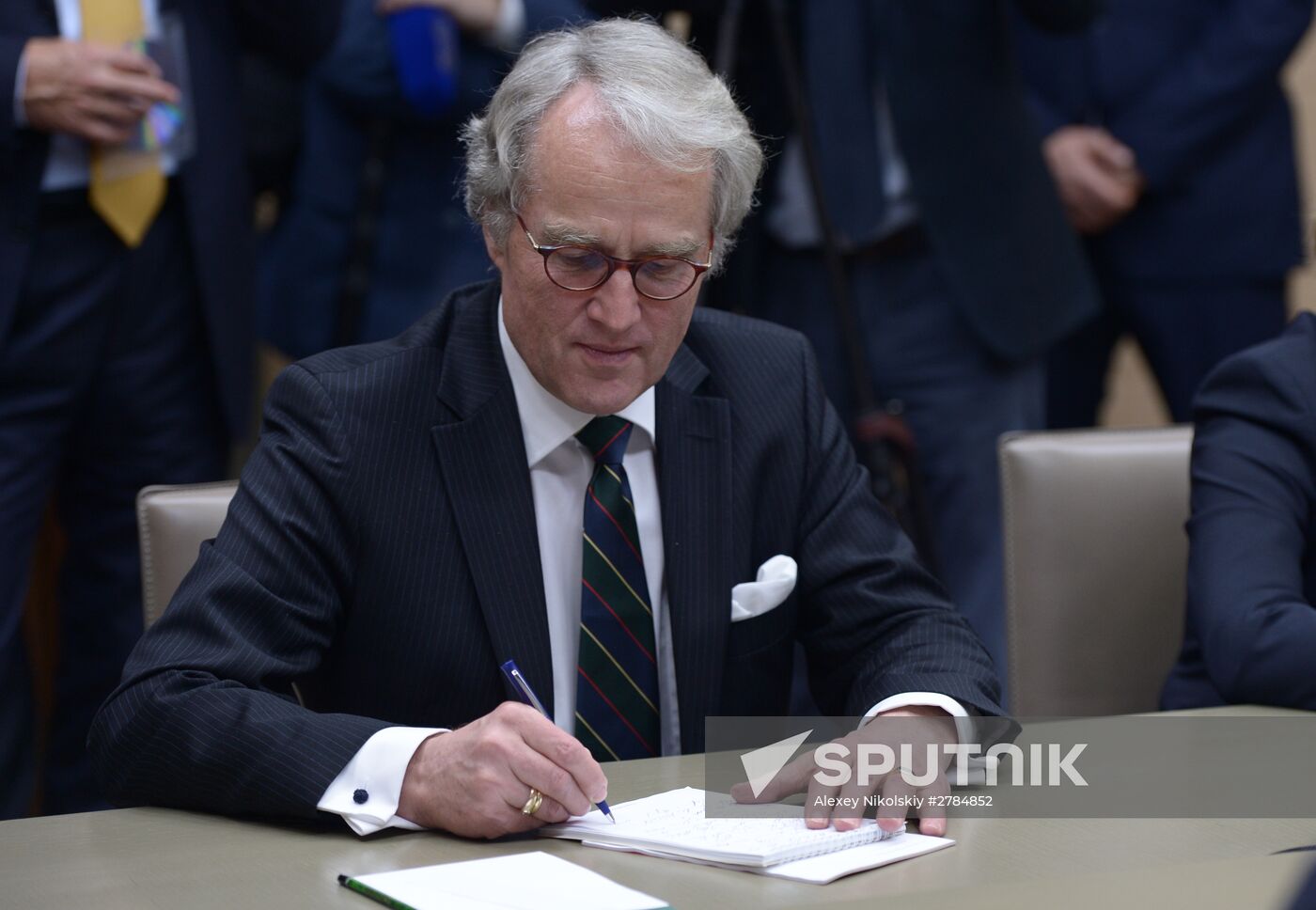 Russian President Vladimir Putin meets with Minister-President of Bavaria Horst Seehofer
