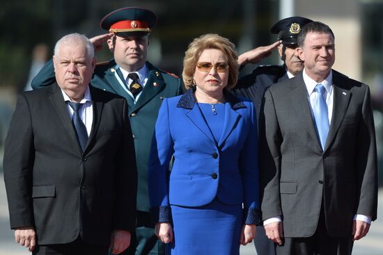 Russian Federation Council's delegation led by Speaker Valentina Matiyenko visits Israel