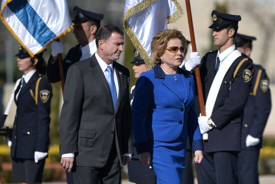 Russian Federation Council's delegation led by Speaker Valentina Matiyenko visits Israel