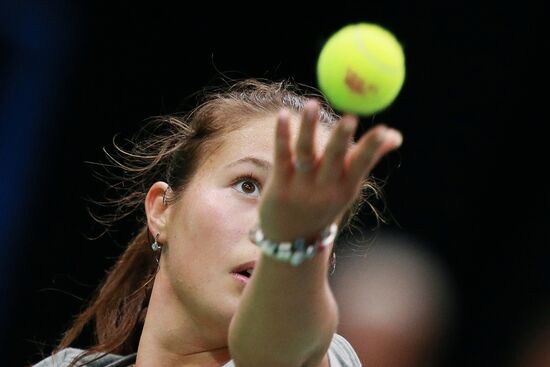Tennis. 2016 Fed Cup. Russia - Netherlands. Russia's training session