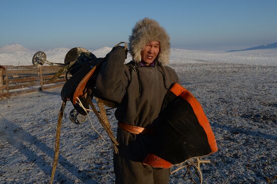 Winter ranges in Republic of Tuva