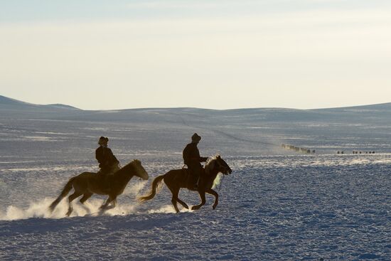 Winter ranges in Republic of Tuva