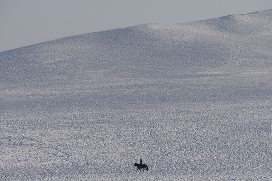 Winter ranges in Republic of Tuva