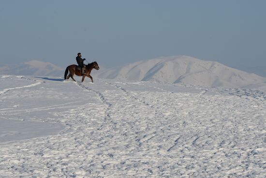 Winter ranges in Republic of Tuva