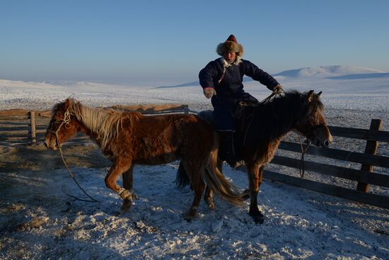 Winter ranges in Republic of Tuva