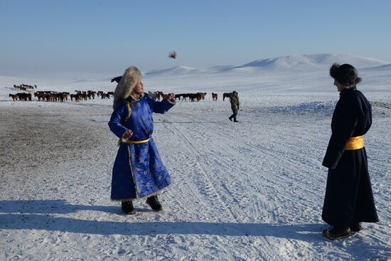 Winter ranges in Republic of Tuva