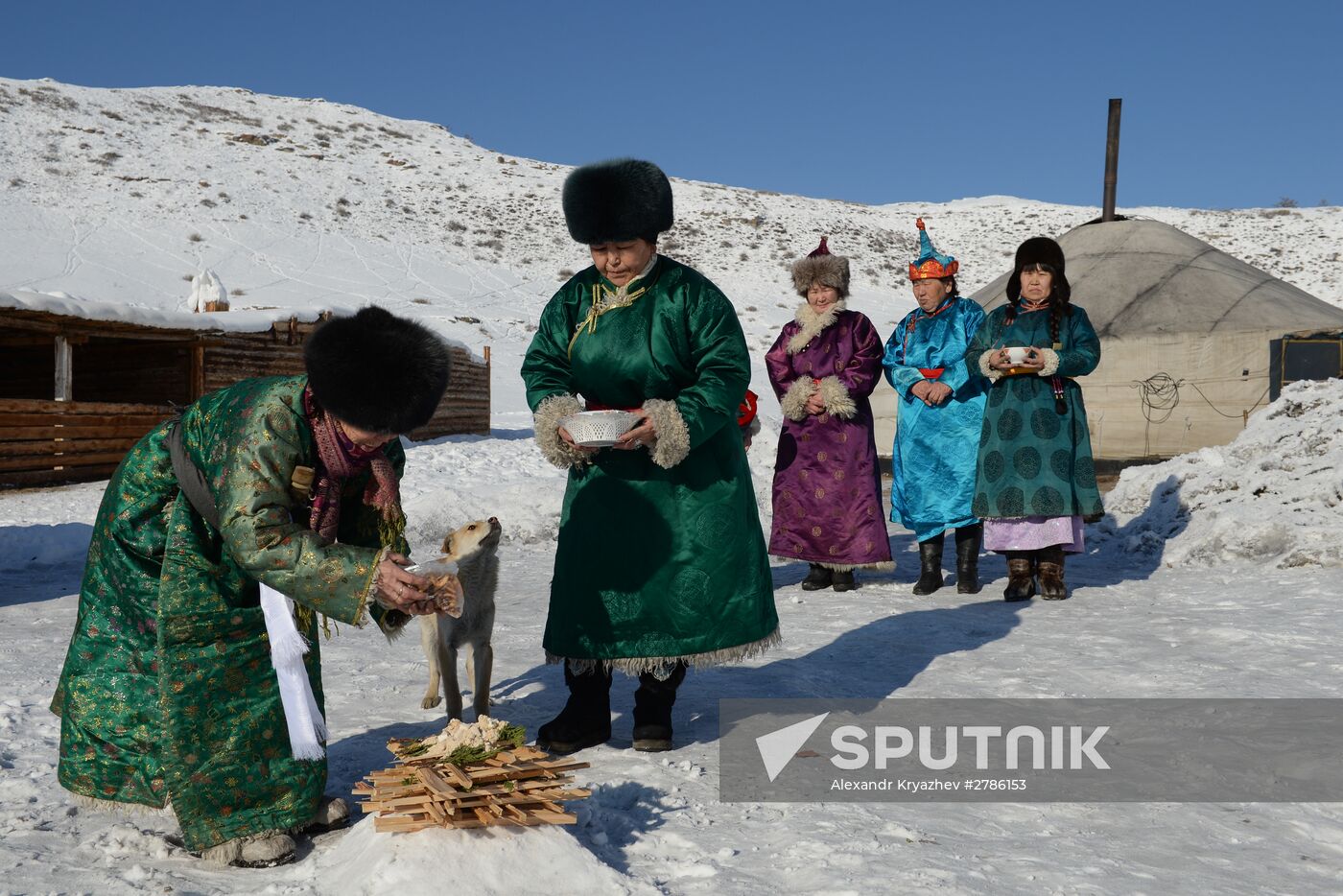 Winter sheep ranges in Republic of Tuva